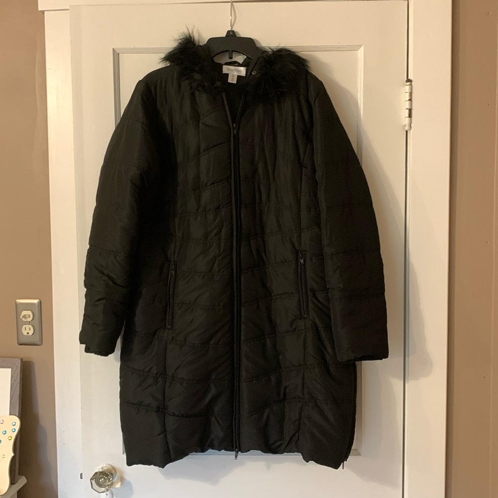 Motherhood Maternity Black Winter Coat